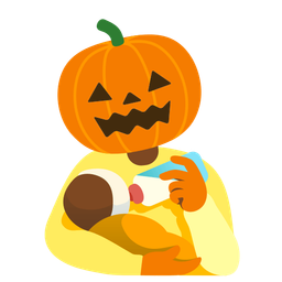 jack-o-lantern and baby bottle
