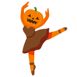 jack-o-lantern and ballet shoes