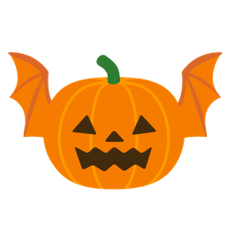 jack-o-lantern and bat