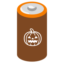 jack-o-lantern and battery