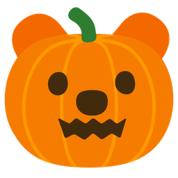 jack-o-lantern and bear