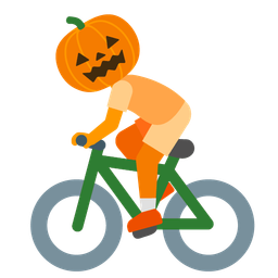 jack-o-lantern and bicycle