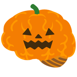 jack-o-lantern and brain