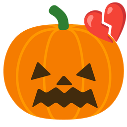 jack-o-lantern and broken heart