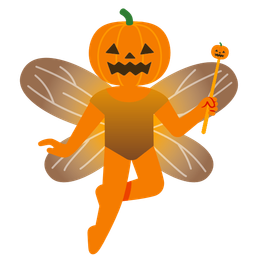 jack-o-lantern and butterfly
