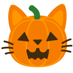 jack-o-lantern and cat face