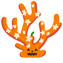 jack-o-lantern and coral