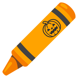 jack-o-lantern and crayon