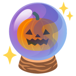 jack-o-lantern and crystal ball