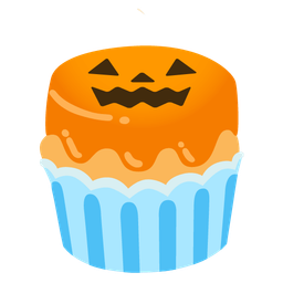 jack-o-lantern and cupcake