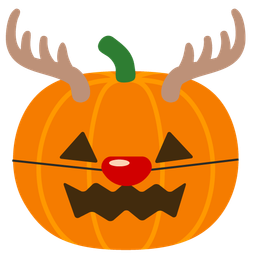 jack-o-lantern and deer