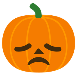 jack-o-lantern and disappointed face