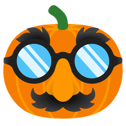 jack-o-lantern and disguised face