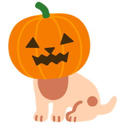 jack-o-lantern and dog face