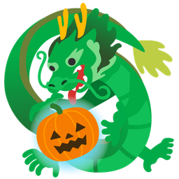 jack-o-lantern and dragon