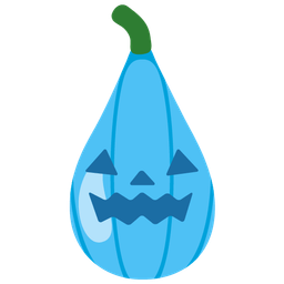 jack-o-lantern and droplet