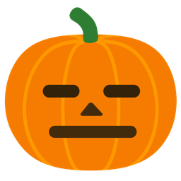 jack-o-lantern and expressionless face