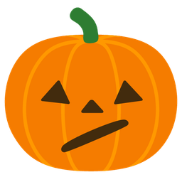 jack-o-lantern and face with diagonal mouth