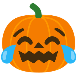Jack-o-lantern and Face with tears of joy