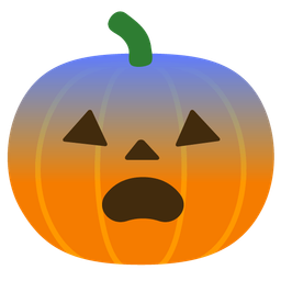 jack-o-lantern and fearful face