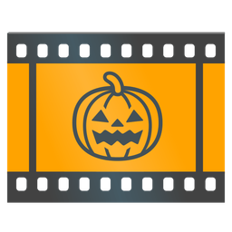 jack-o-lantern and film frames