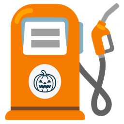jack-o-lantern and fuel pump