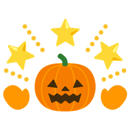 jack-o-lantern and glowing star