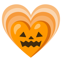 jack-o-lantern and growing heart