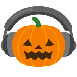 jack-o-lantern and headphone