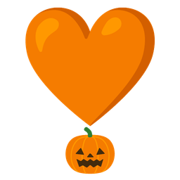 jack-o-lantern and heart exclamation
