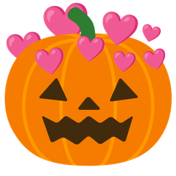 jack-o-lantern and heart with arrow