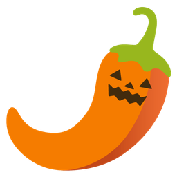 jack-o-lantern and hot pepper
