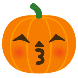 Jack-o-lantern and Kissing face with closed eyes