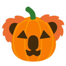 jack-o-lantern and koala