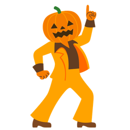 jack-o-lantern and mirror ball