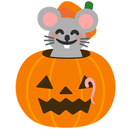 jack-o-lantern and mouse face