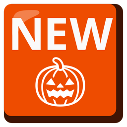 jack-o-lantern and NEW button
