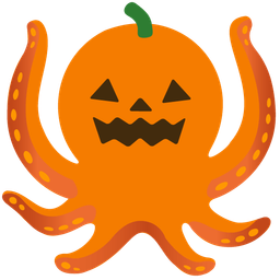 jack-o-lantern and octopus