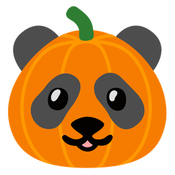 jack-o-lantern and panda