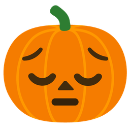 jack-o-lantern and pensive face