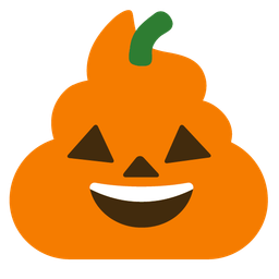 jack-o-lantern and pile of poo