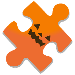 jack-o-lantern and puzzle piece