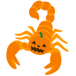 jack-o-lantern and scorpion