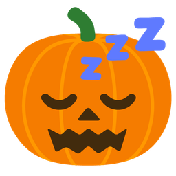 jack-o-lantern and sleeping face