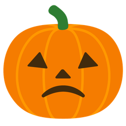 jack-o-lantern and slightly frowning face