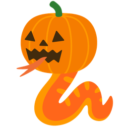 jack-o-lantern and snake