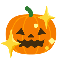 jack-o-lantern and sparkling heart