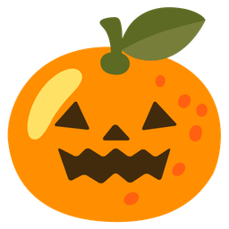 jack-o-lantern and tangerine