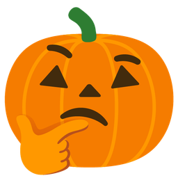 jack-o-lantern and thinking face