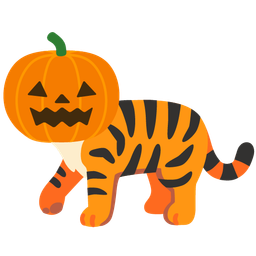 jack-o-lantern and tiger face